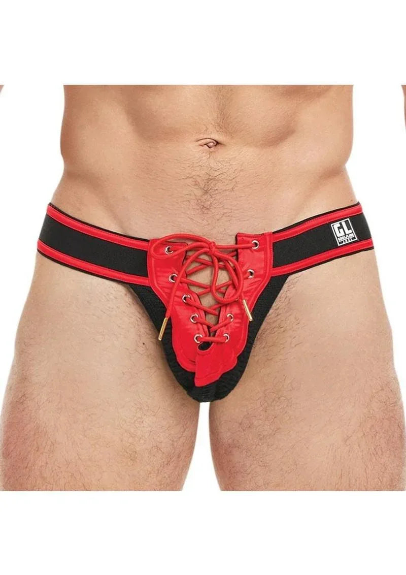 Goal Line Lace-Up Jockstrap - Puppy's Aesthetics