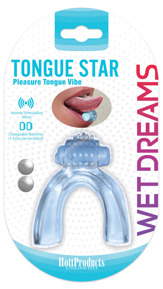 Wet Dreams Tongue Star Personal Massager - Blue