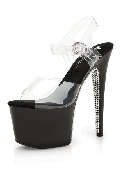 Half Rhinestone Platform Sandals