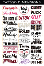 Hardcore Words and Phrases (Mega Sheet #1)