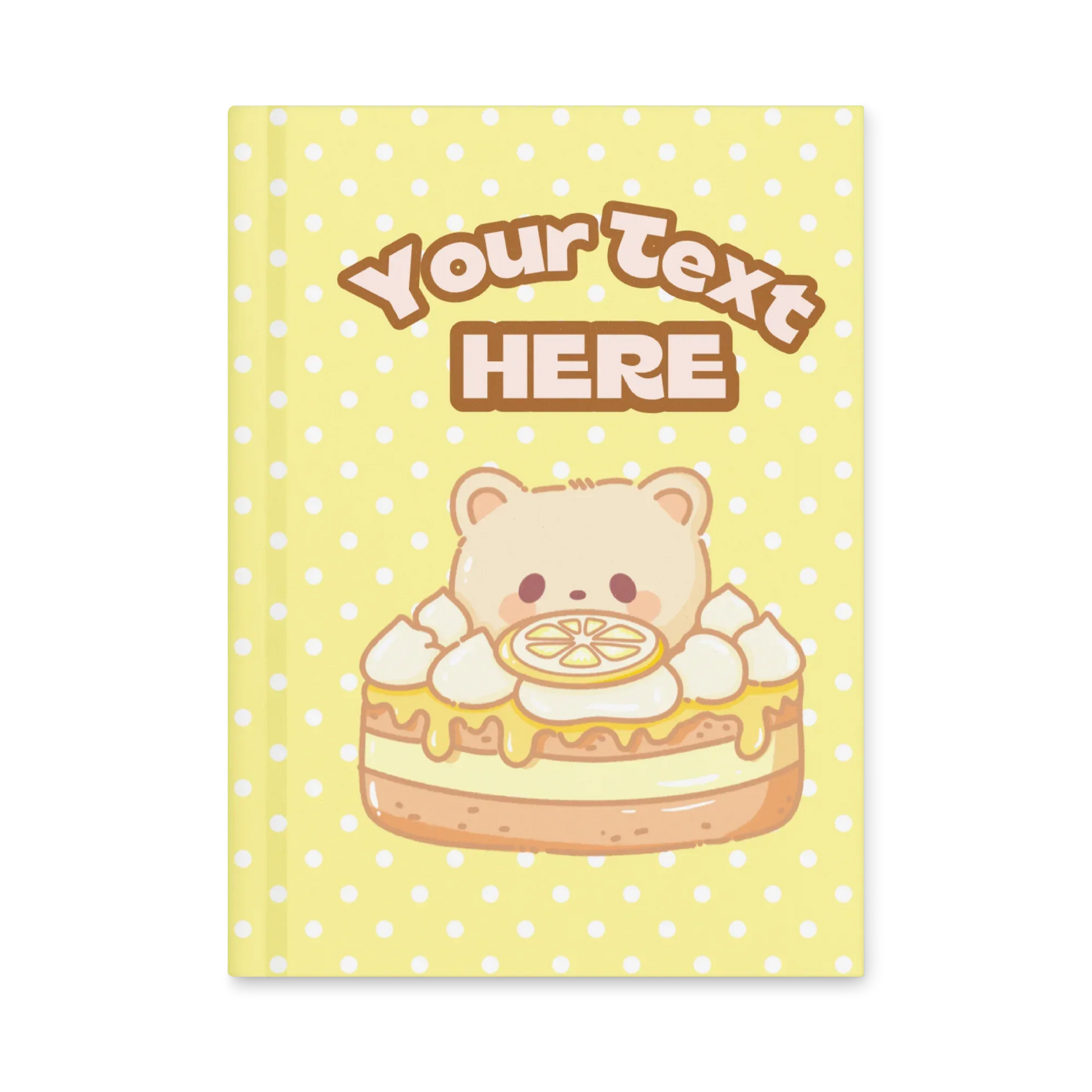 Custom Lemon Bear Hard Journal - Puppy's Aesthetics