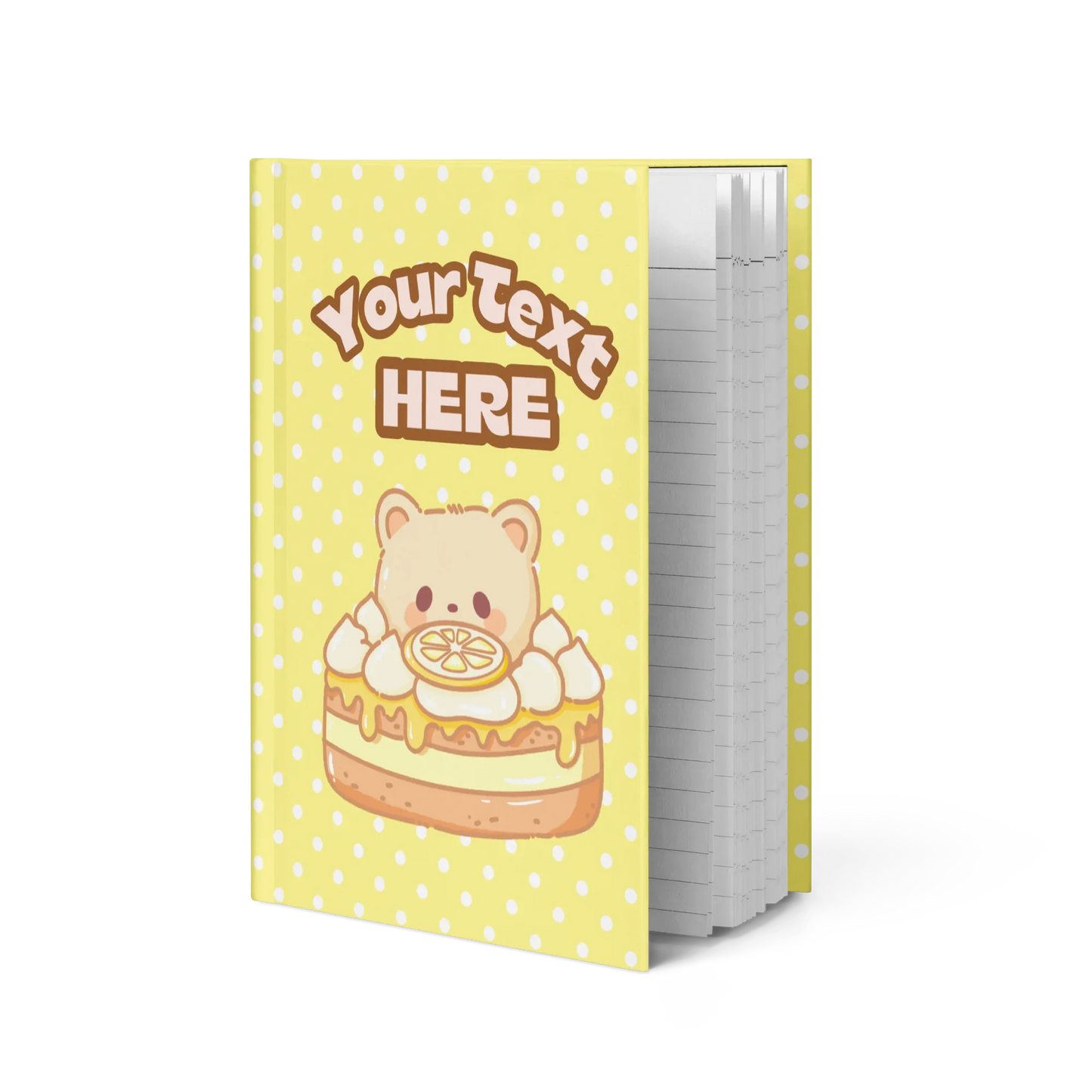 Custom Lemon Bear Hard Journal - Puppy's Aesthetics