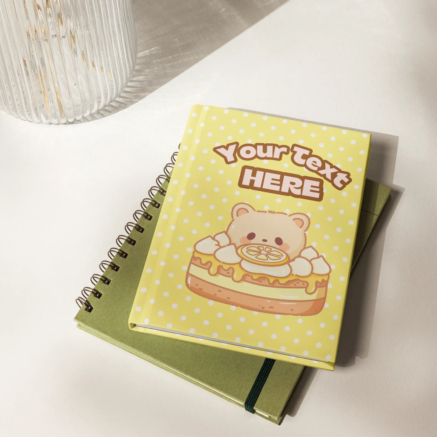 Custom Lemon Bear Hard Journal - Puppy's Aesthetics