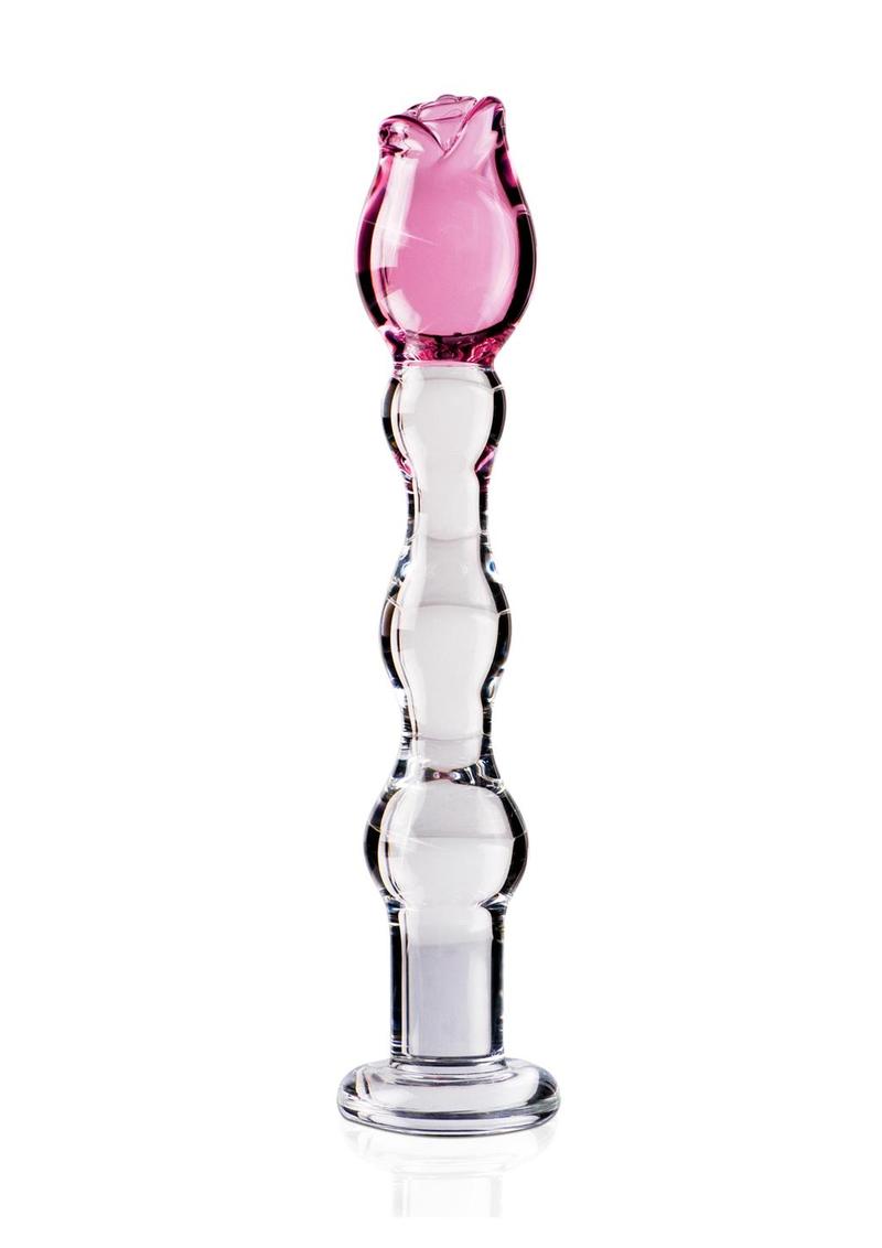 Icicles Rose Hand Blown Glass Massager