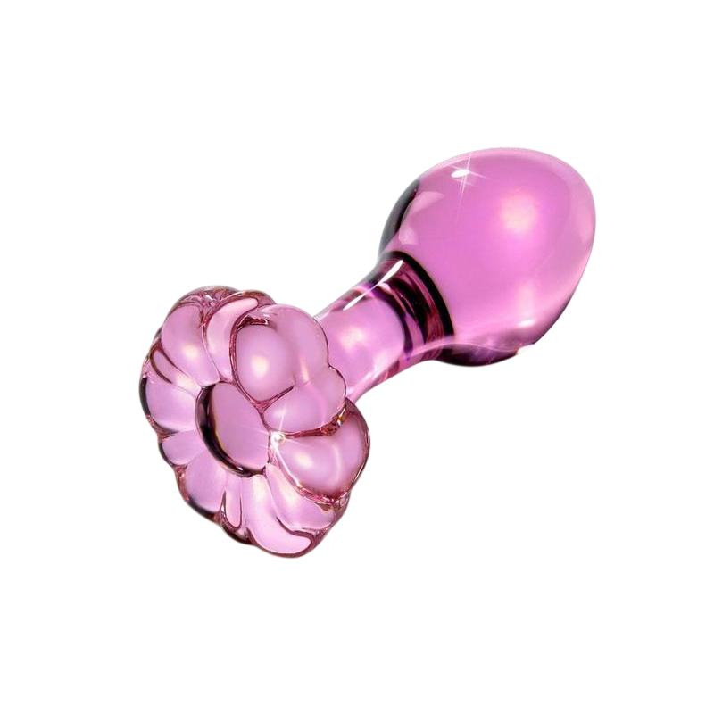 Icicles Flower Shaped Glass Anal Plug