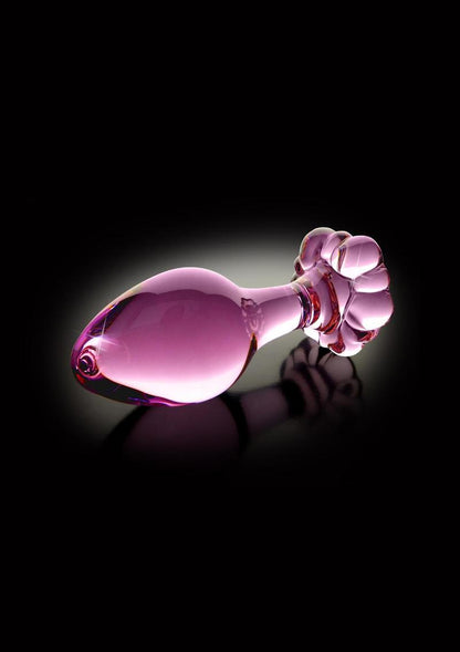 Icicles Flower Shaped Glass Anal Plug