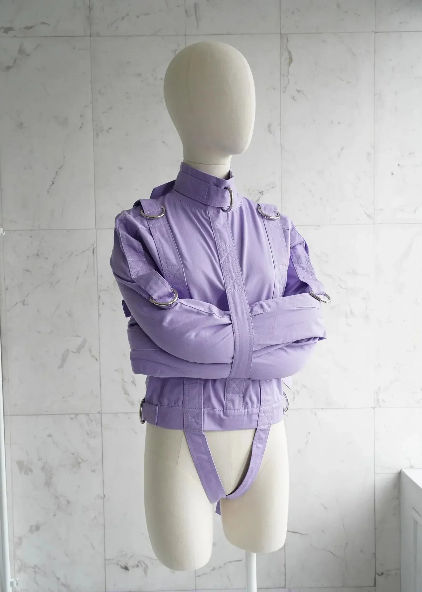 Purple ABDL Straitjacket – Heavy-Duty Adult Restraint Jacket with D-Rings