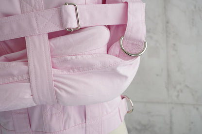 Baby Pink Straitjacket with Double Crotch Straps