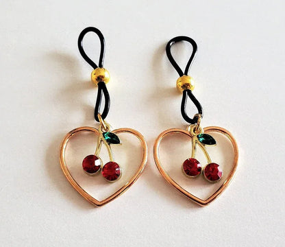 Cherry Heart Non-Pierced Nipple Ring - Puppy's Aesthetics
