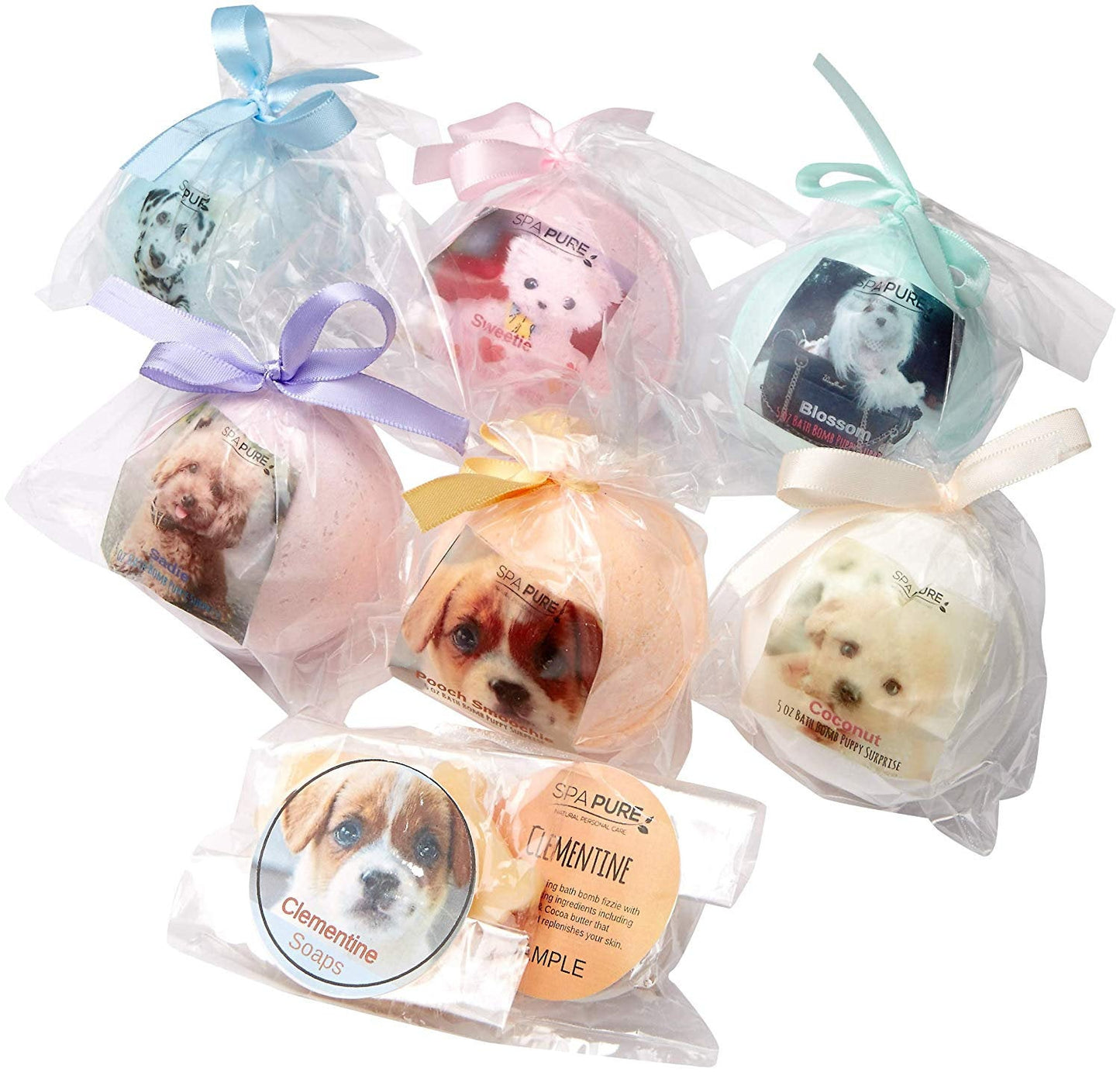 Adopt-a-Puppy Surprise Bath Bomb Gift Set (6 Pack)