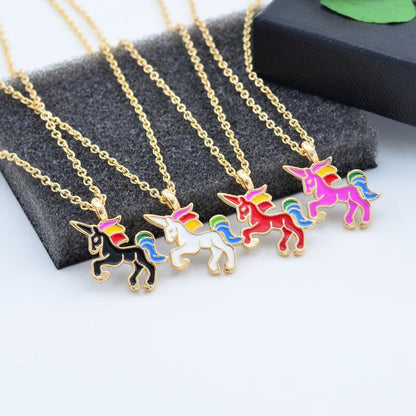 Unicorn Necklace Surprise Bath Bomb Gift Set (4 Pack)