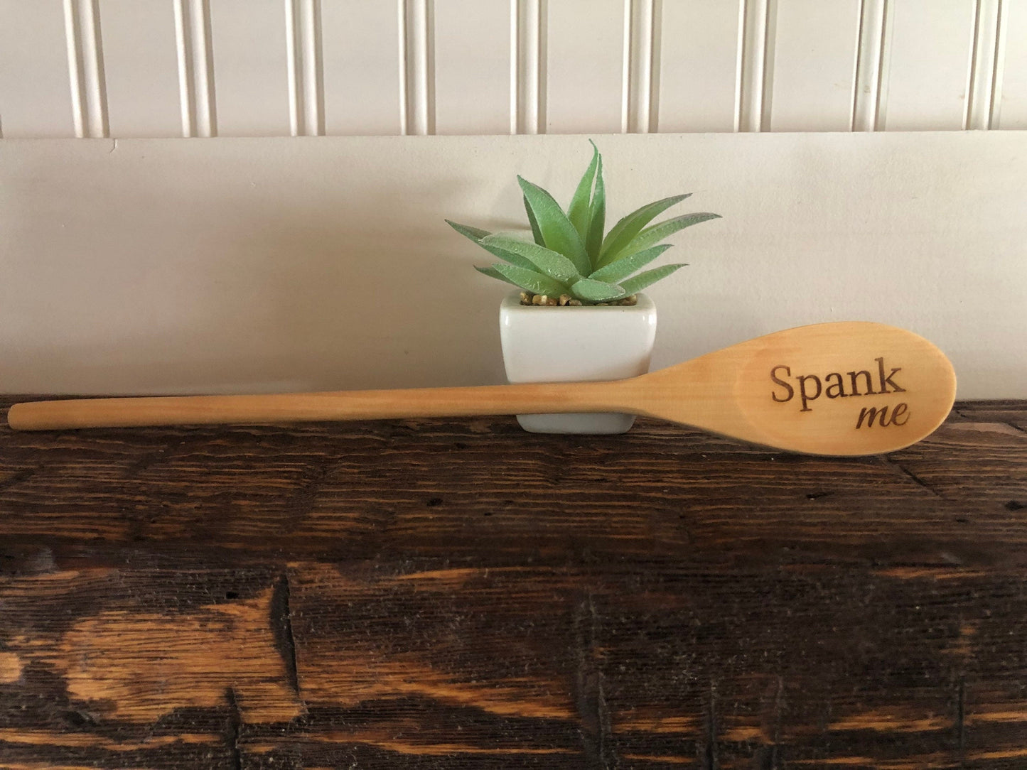 Spank Me Engraved Wood Spoon - 12 inch length