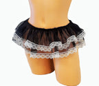 Black & White Mini Dollcore Skirt - Puppy's Aesthetics