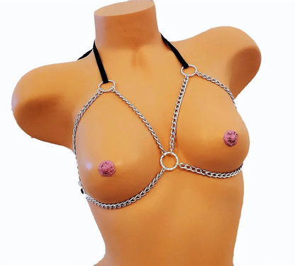 BDSM Metal Chain Lingerie Bra - Puppy's Aesthetics