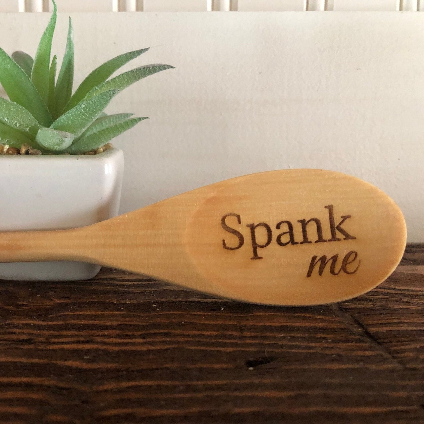 Spank Me Engraved Wood Spoon - 12 inch length