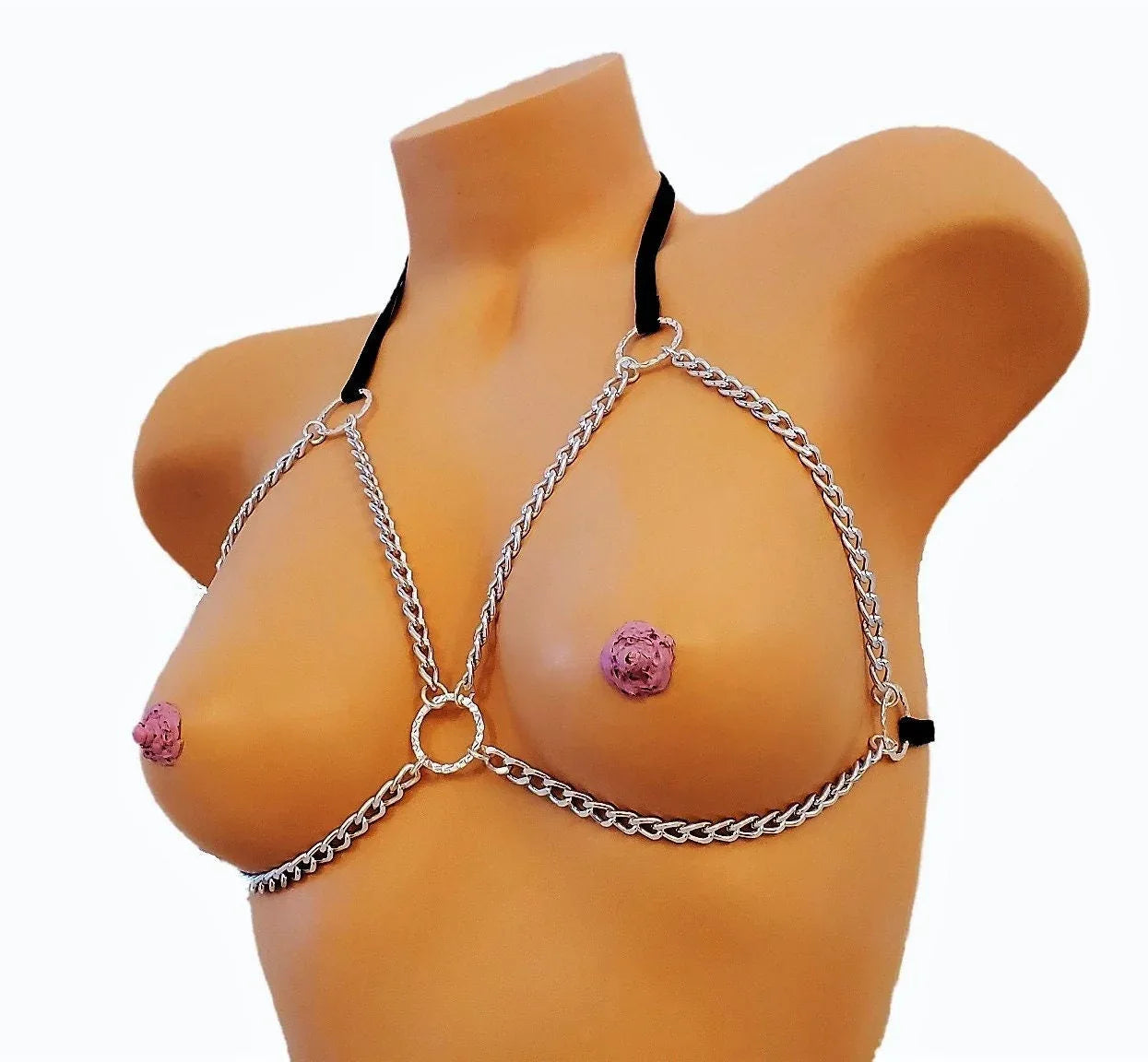 BDSM Metal Chain Lingerie Bra - Puppy's Aesthetics
