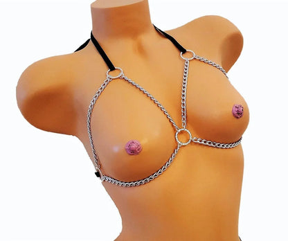BDSM Metal Chain Lingerie Bra - Puppy's Aesthetics