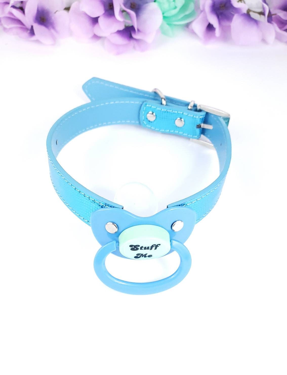 Stuff Me Blue Adult Pacifier Gag