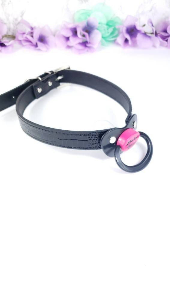 Baby Girl Black Pacifier Gag