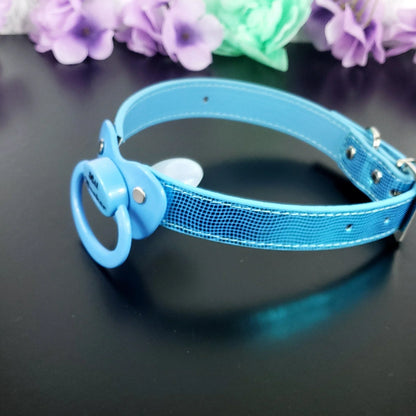 Lil Soaker Blue Pacifier Gag - Puppy's Aesthetics