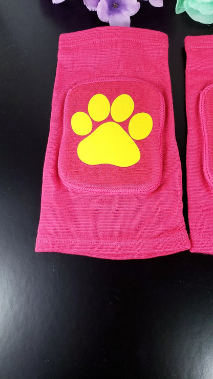 Hot Pink Paw Knee Pads - Puppy's Aesthetics