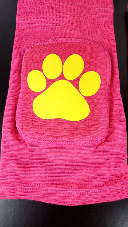 Hot Pink Paw Knee Pads - Puppy's Aesthetics