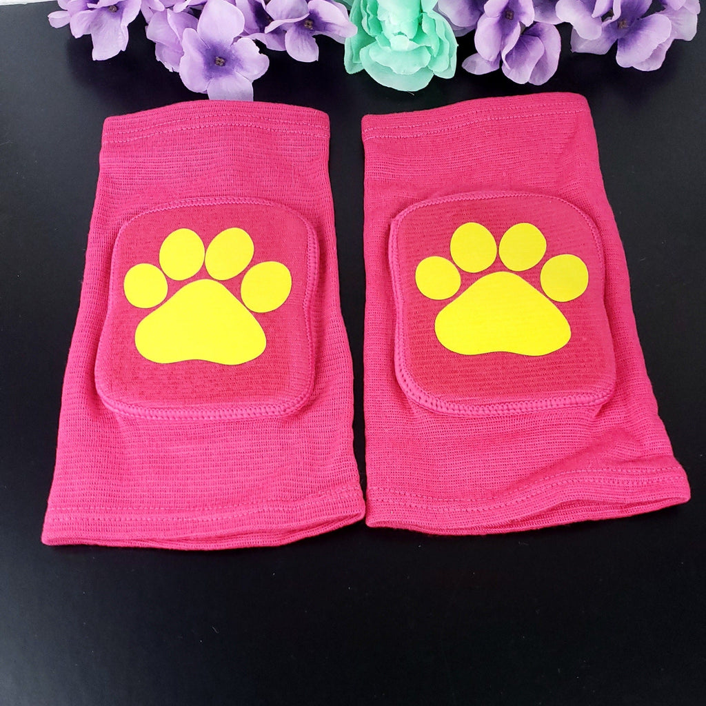 Hot Pink Paw Knee Pads