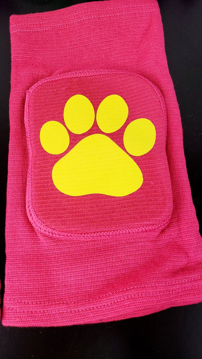 Hot Pink Paw Knee Pads - Puppy's Aesthetics