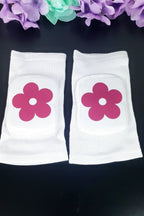 White Flower Knee Pads