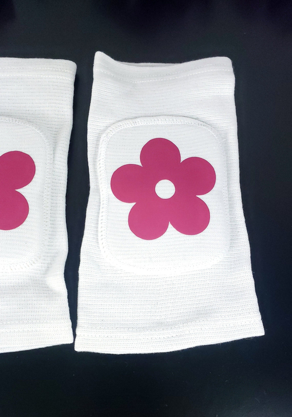 White Flower Knee Pads