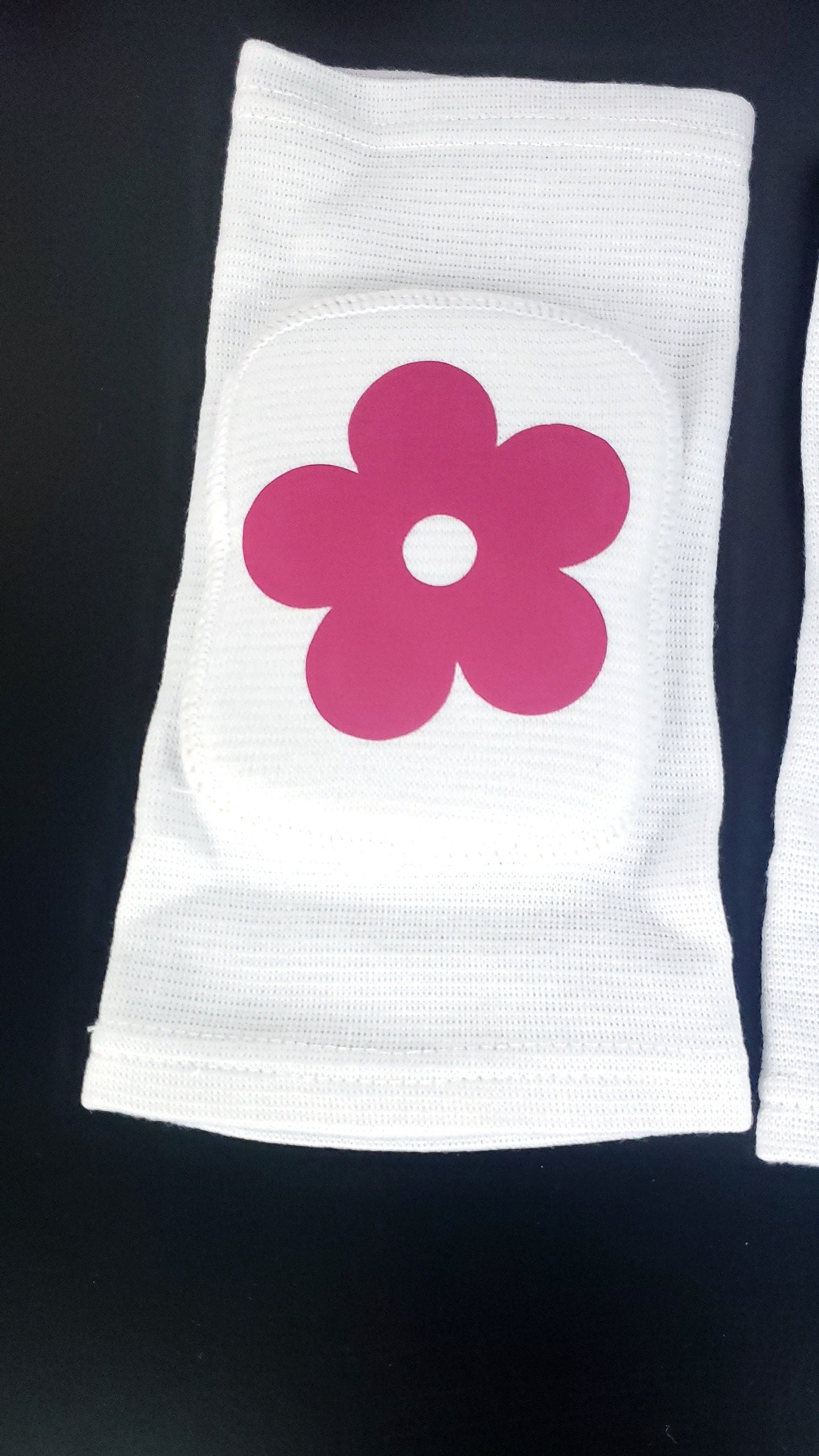 White Flower Knee Pads
