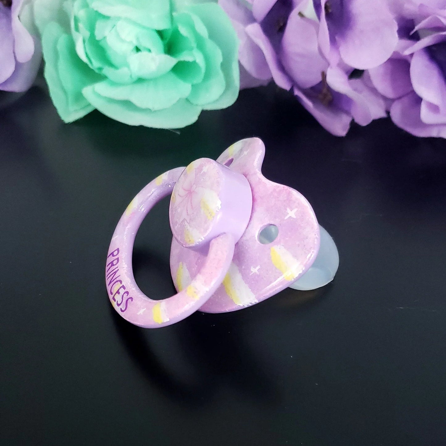 Hand Painted Adult Pacifier - Princess - Puppy's Aesthetics