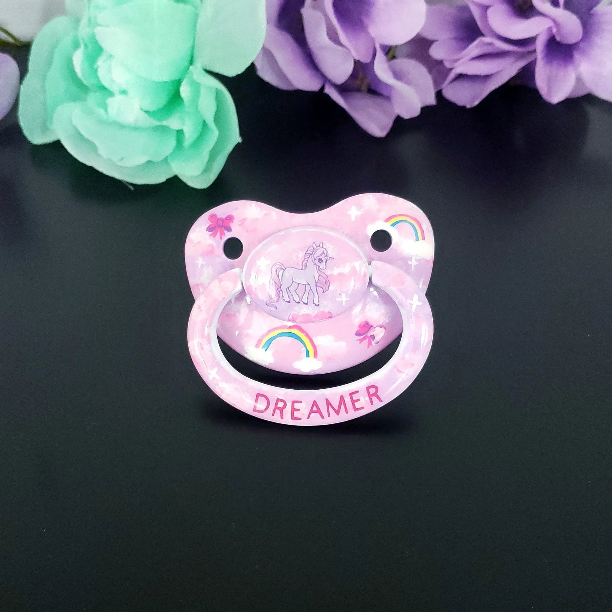 Hand Painted Adult Pacifier - Dreamer - Puppy's Aesthetics