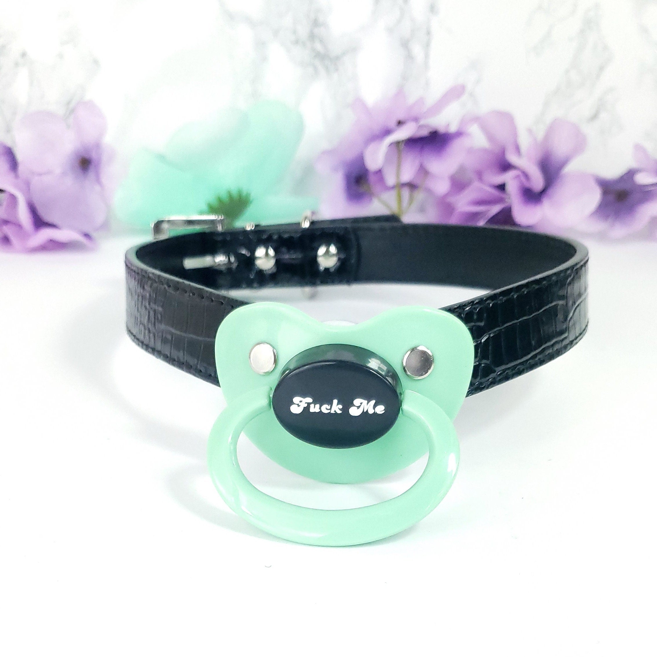 Fuck Me Green Adult Pacifier Gag