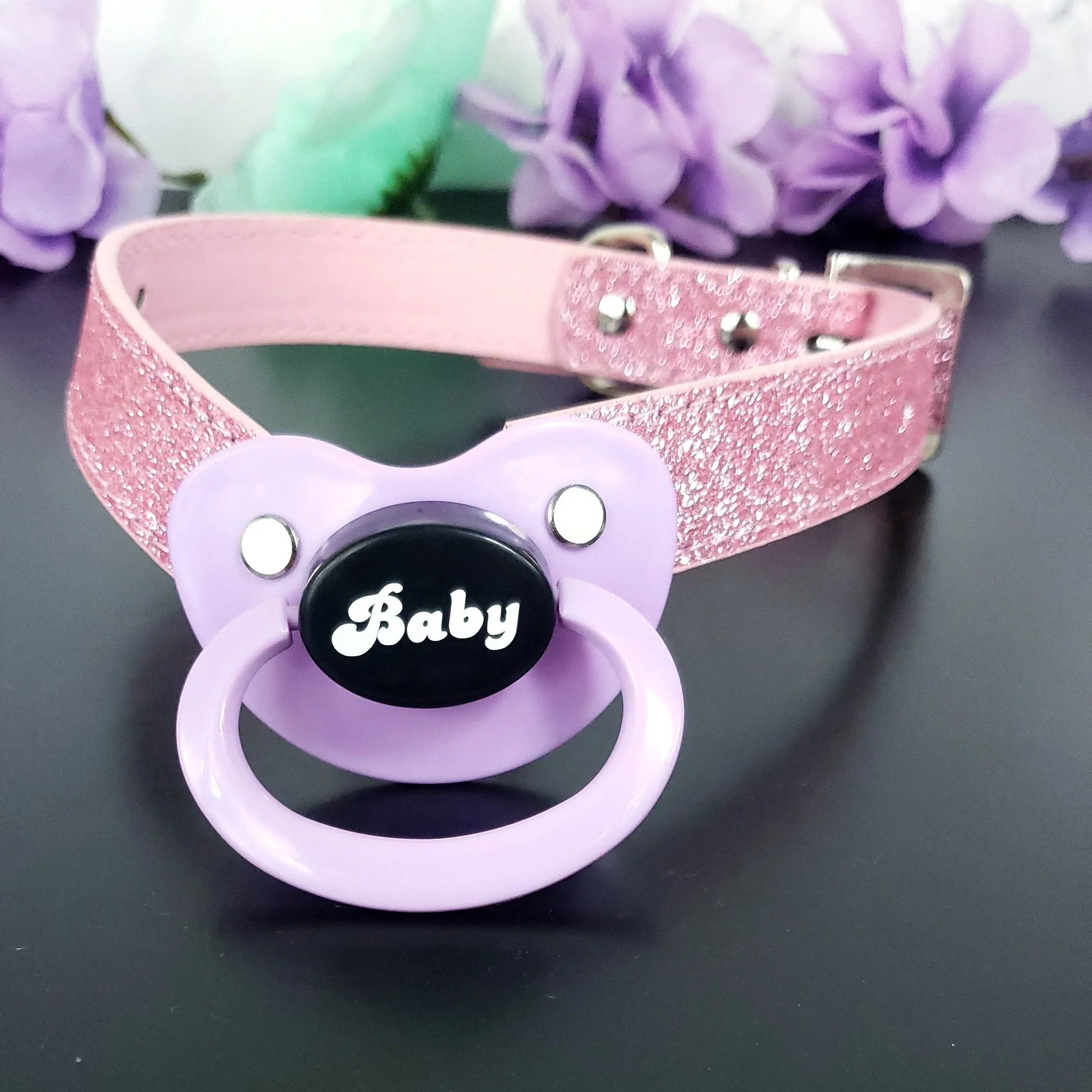 Baby Adult Glitter Pacifier Gag - Puppy's Aesthetics