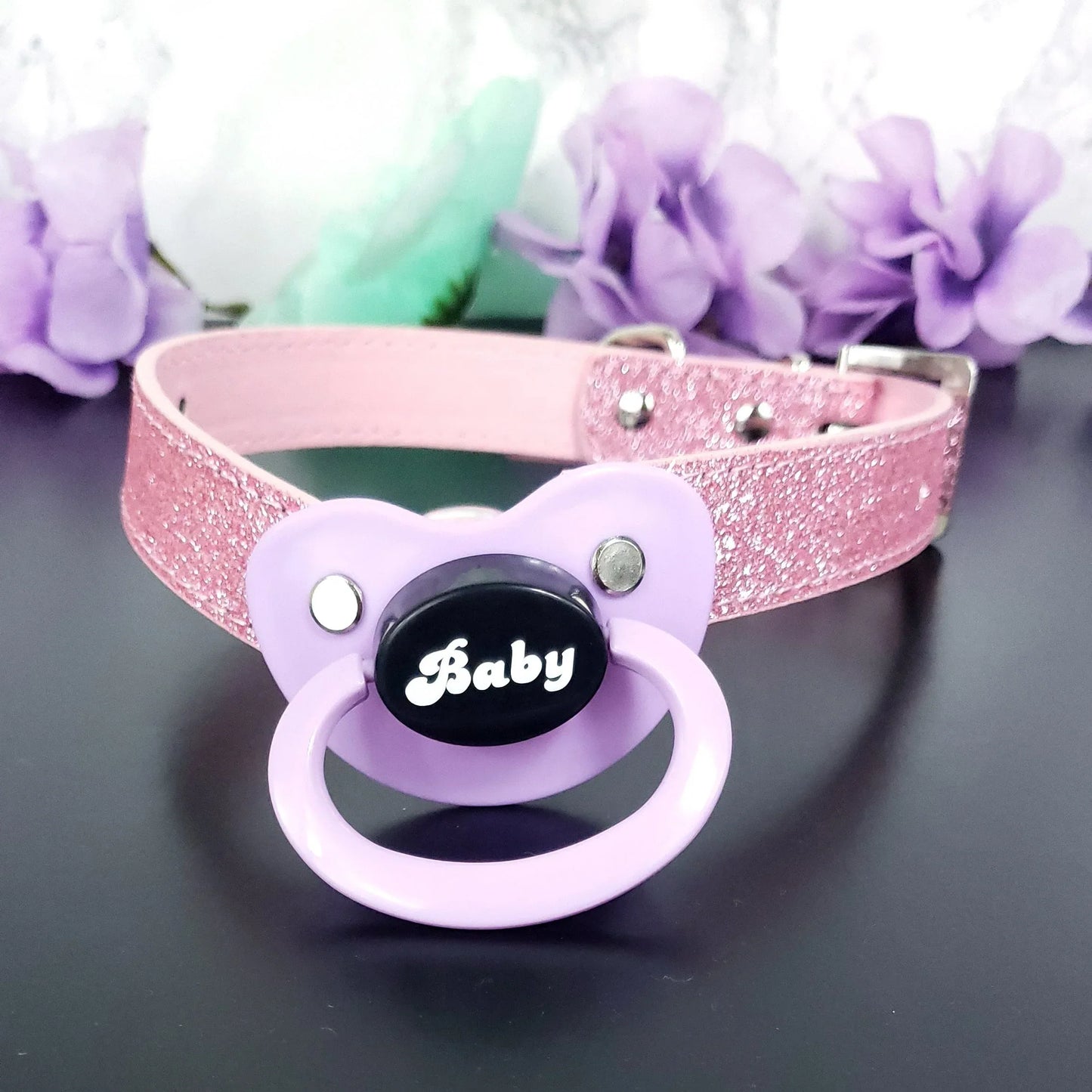 Baby Adult Glitter Pacifier Gag - Puppy's Aesthetics