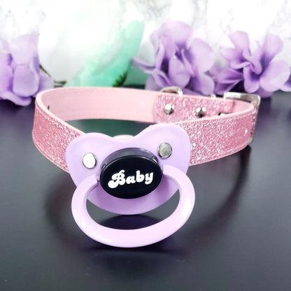 Baby Adult Glitter Pacifier Gag - Puppy's Aesthetics