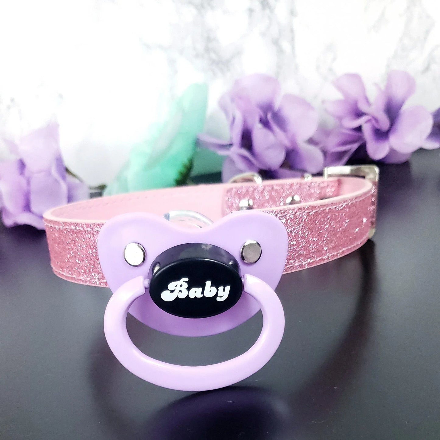 Baby Adult Glitter Pacifier Gag - Puppy's Aesthetics