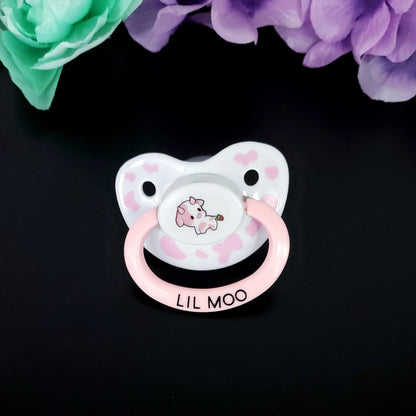 Adult Pacifier - Sweet Pink Cow - Puppy's Aesthetics
