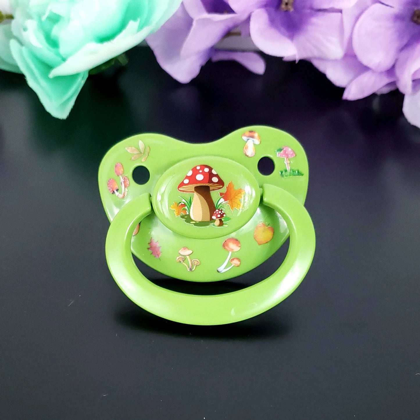 Deco Adult Pacifier - Mushrooms - Puppy's Aesthetics