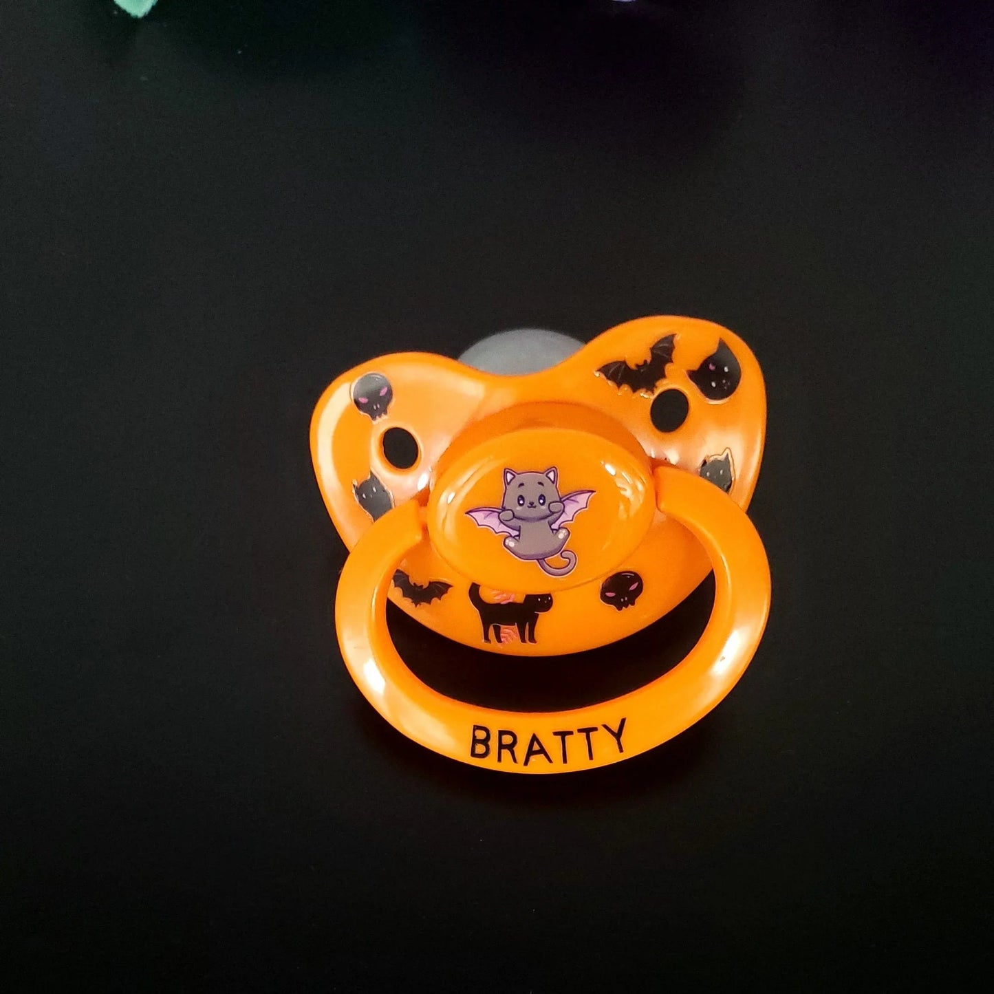 Halloween Adult Pacifier - Bratty Bat Cat - Puppy's Aesthetics