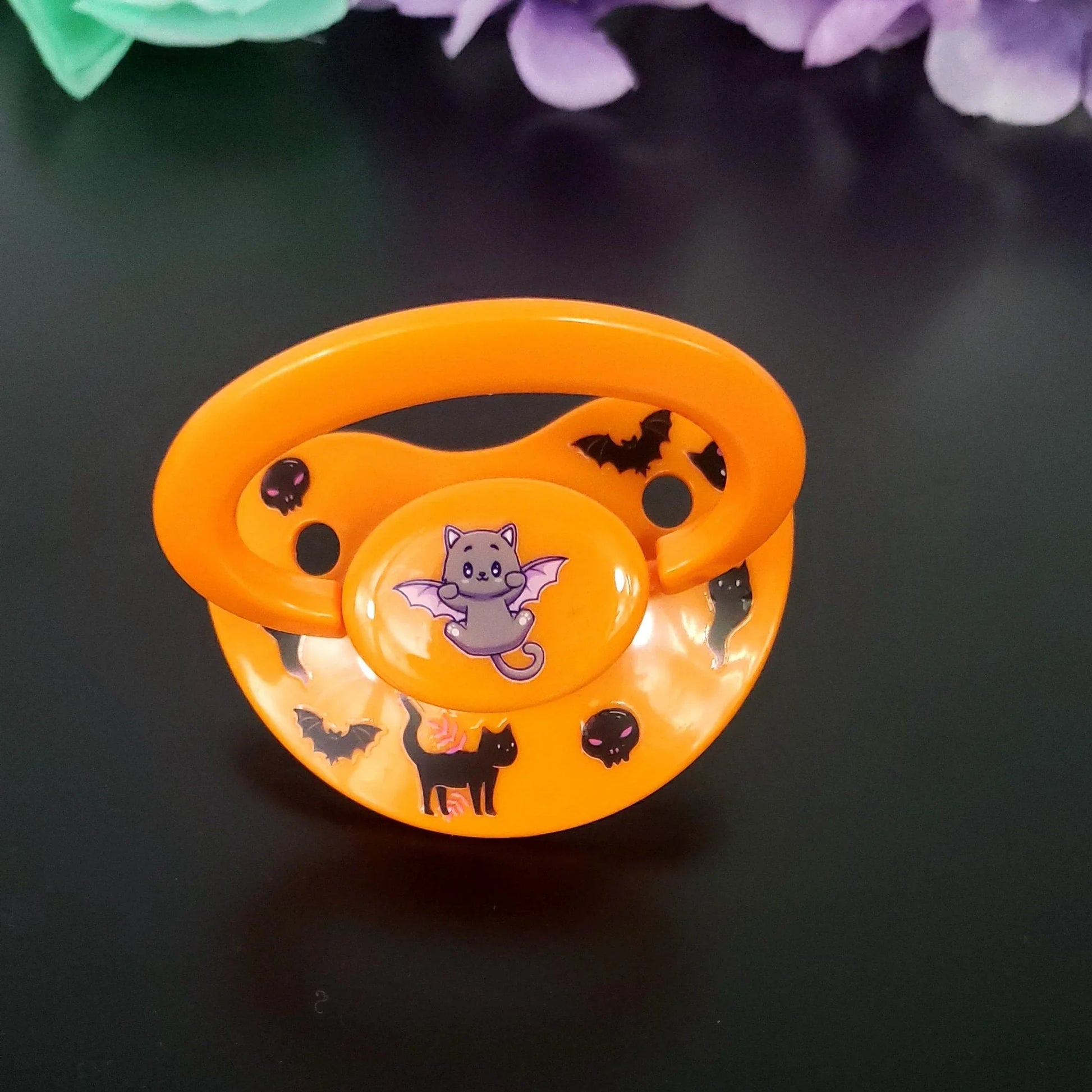 Halloween Adult Pacifier - Bratty Bat Cat - Puppy's Aesthetics