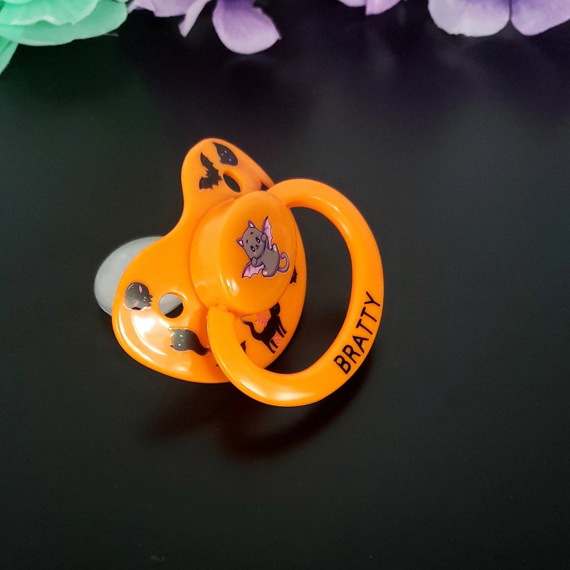 Halloween Adult Pacifier - Bratty Bat Cat - Puppy's Aesthetics