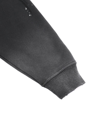 Goth Queen Frayed Fleece Hoodie - Puppy's Aesthetics