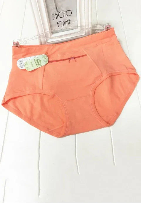 Cotton Panties with Zipper Pocket - Puppy's Aesthetics