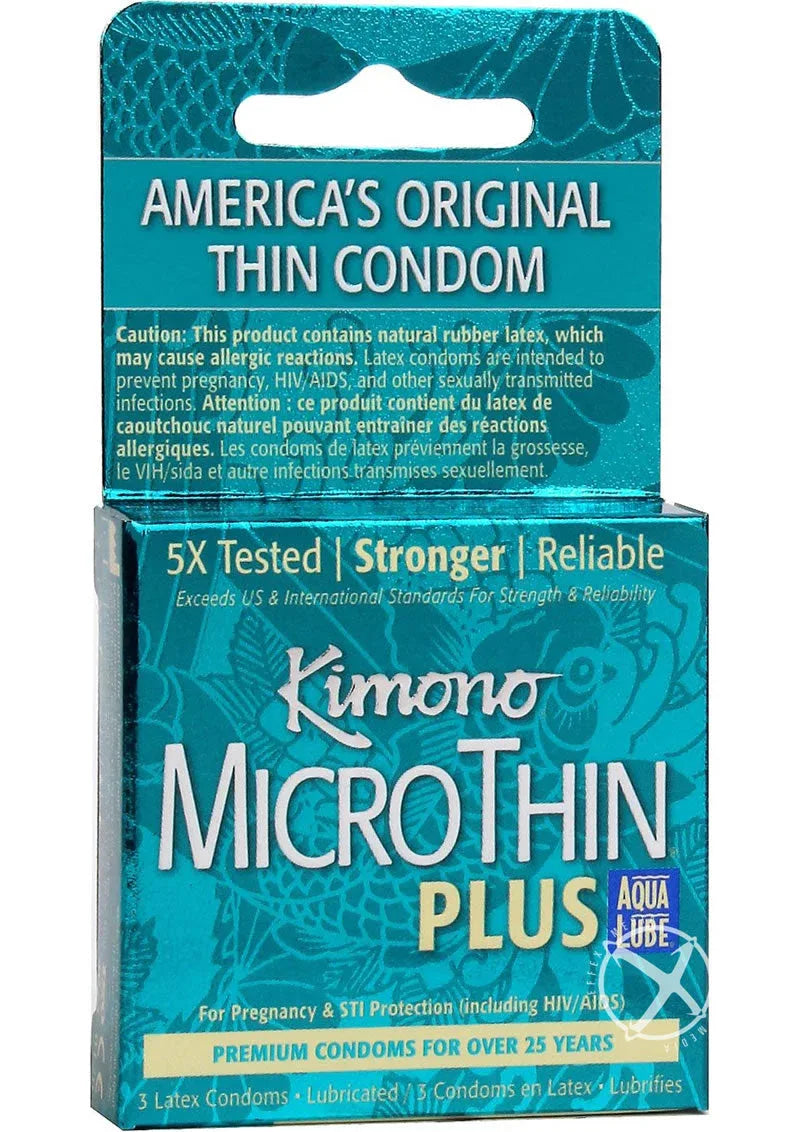 Kimono MicroThin Plus Aqua Lube Condoms - Puppy's Aesthetics