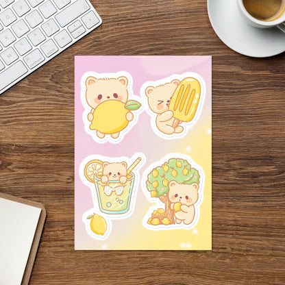 Lil Lemon Bears Sticker Sheet - Puppy's Aesthetics