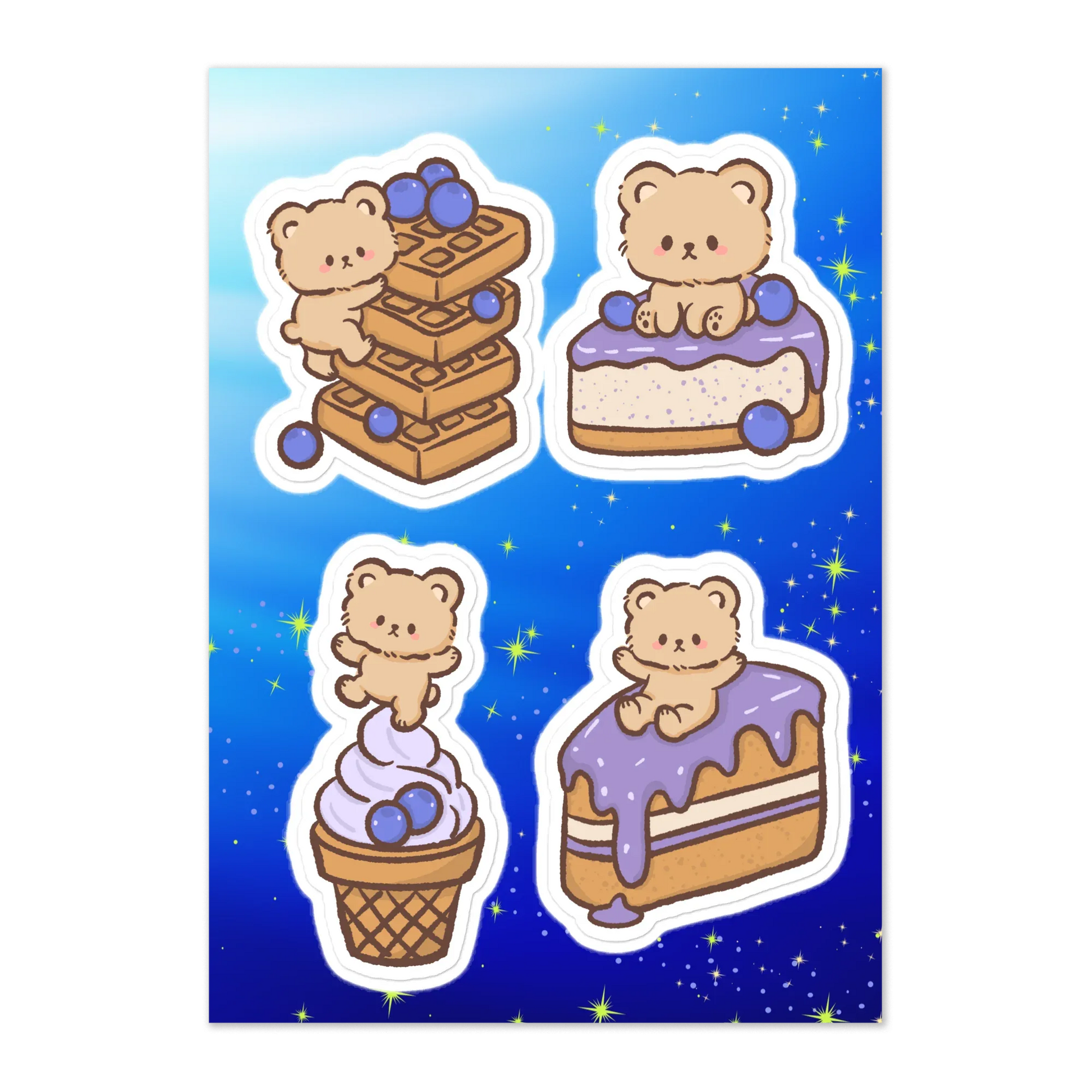 Lil Blueberry Bears Sticker Sheet - Puppy's Aesthetics
