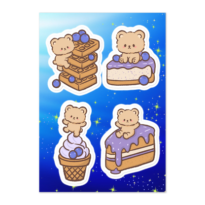Lil Blueberry Bears Sticker Sheet - Puppy's Aesthetics