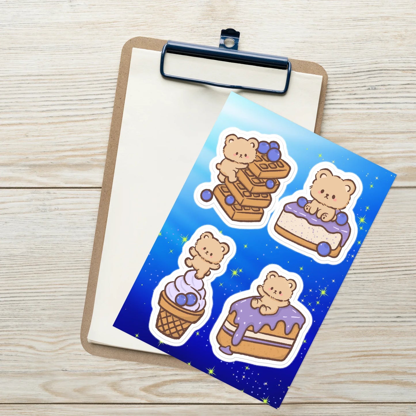 Lil Blueberry Bears Sticker Sheet - Puppy's Aesthetics